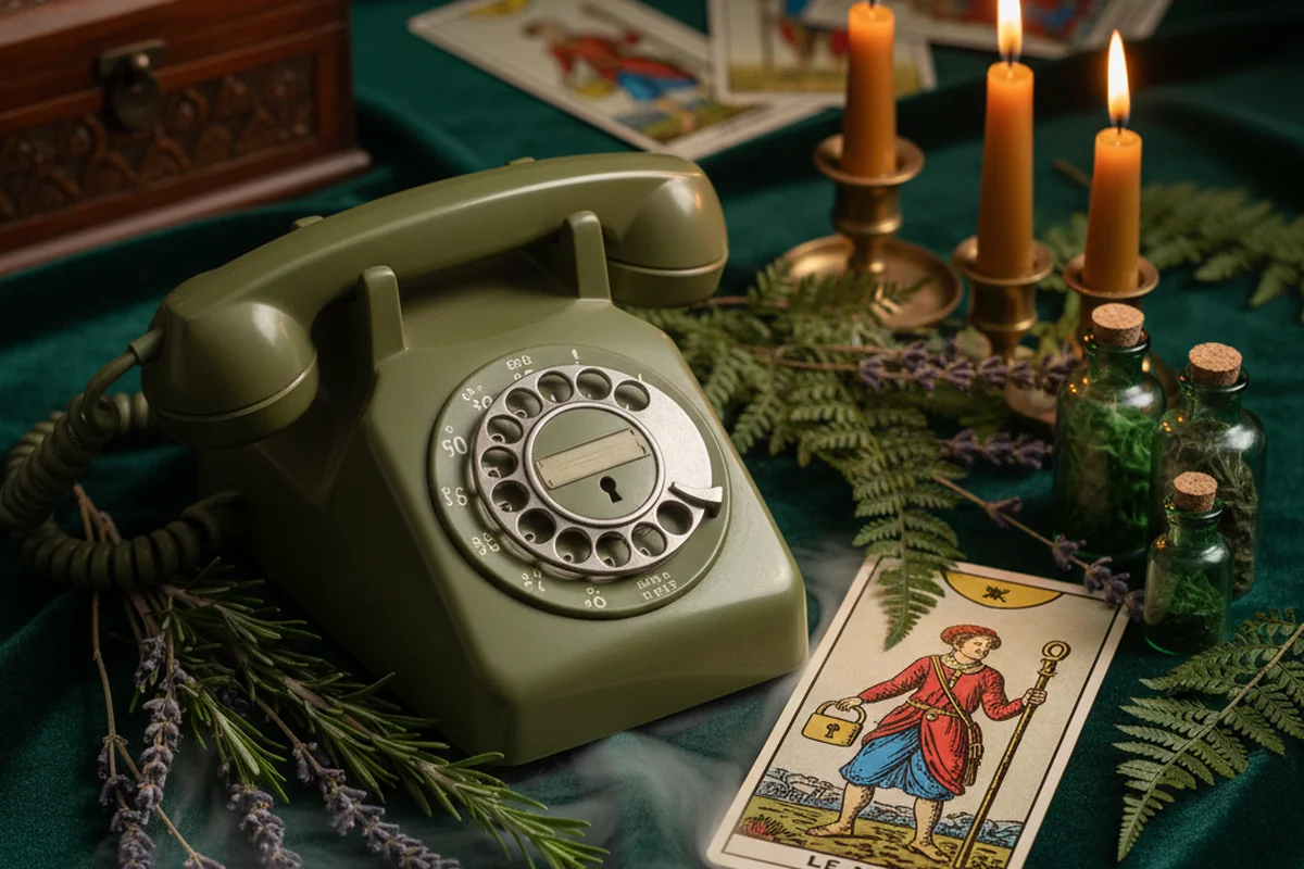 Cartas del tarot con corazón rojo sobre fondo oscuro — tarot del amor